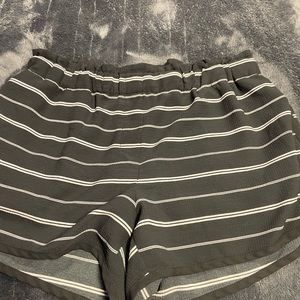 large black and white strips shorts